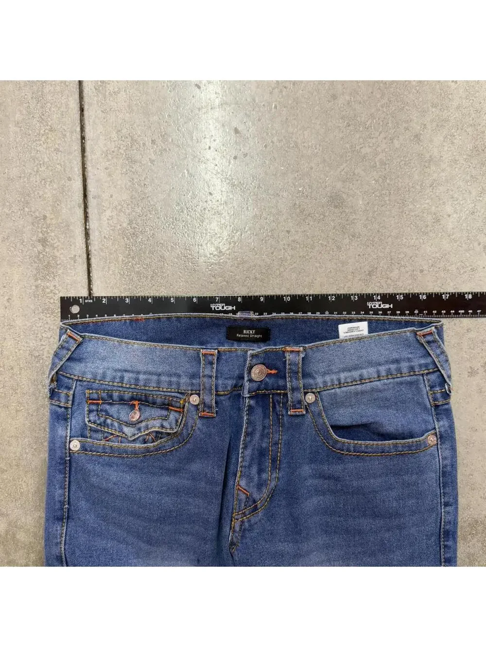 vintage true religion blue flared boot cut jeans size 31 x 30